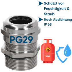 SIB C5129000 žalvarinis kabelio riebokšlis PG29 ilgis 16,0–26,0 mm 4220429