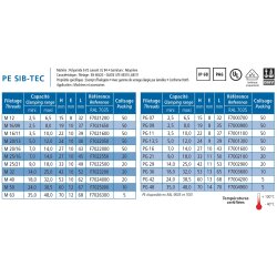 SIB F8002100 prensaestopas de plástico PG21 negro 9,0 - 18,0 mm 5308521