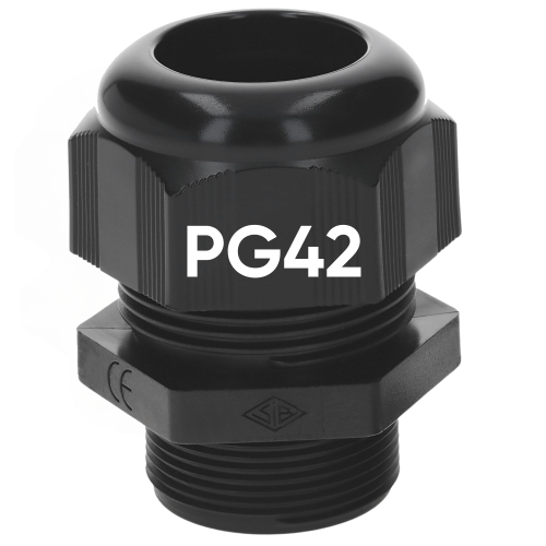 SIB F8004200 plastična kabelska uvodnica PG42 črna 24,0 - 38,5 mm 5308537