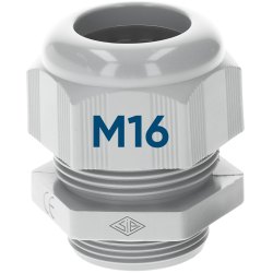 SIB F7021660 Kunststoff Kabelverschraubung M16 lichtgrau...