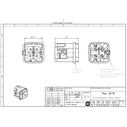 Harting 09200032611 Han 3A stiftinsats