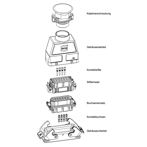 Harting 09200032711 Wkładka gniazda Han 3A