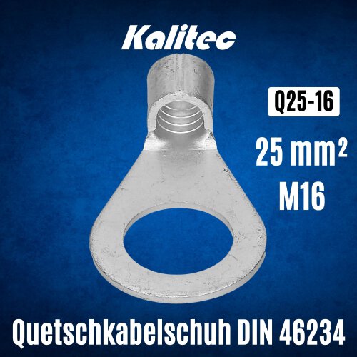 Kalitec Q25-16 Quetschkabelschuh nach DIN 46234 25mm² M16