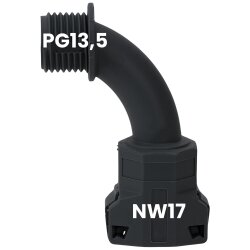 Schlemmer 3805214 Schlauchverschraubung SEM-FAST 90° Grad Bogen PG13,5 NW17 schwarz