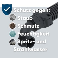 Schlemmer 3805214 Schlauchverschraubung SEM-FAST 90° Grad Bogen PG13,5 NW17 schwarz