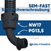 Schlemmer 3805214 Schlauchverschraubung SEM-FAST 90° Grad Bogen PG13,5 NW17 schwarz
