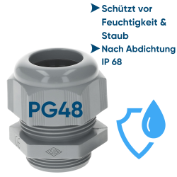 SIB F7004909 Kunststoff Kabelverschraubung PG48 grau 35,0 - 48,0 mm 5308366