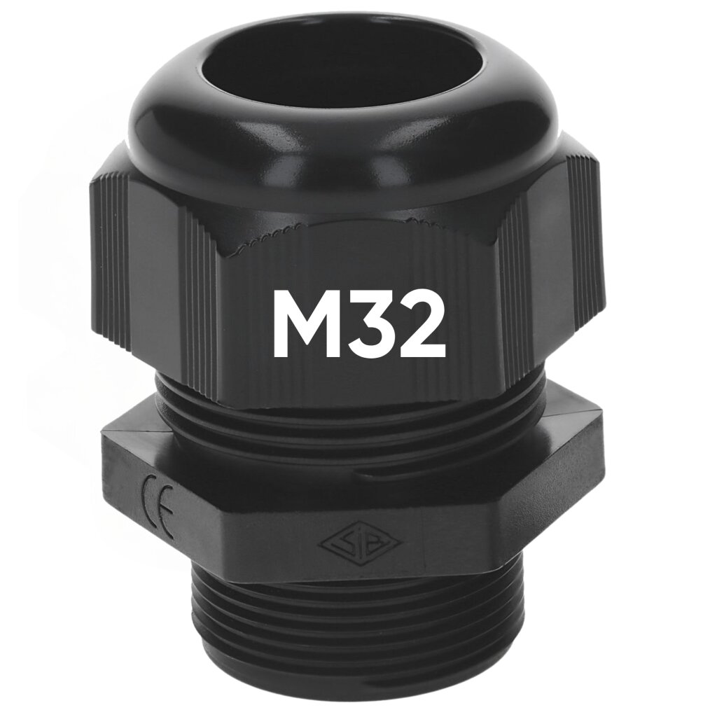 Jetzt kaufen! SIB F8023240 Kunststoff Kabelverschraubung M32 schwarz