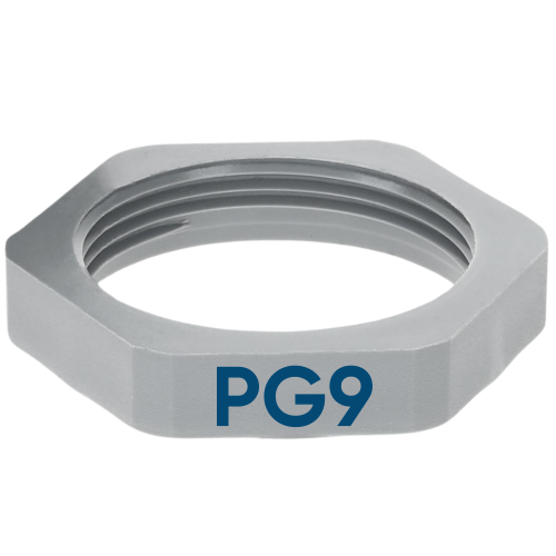 SIB G4109108 Plastikinė fiksavimo veržlė PG9 pilka 7211809