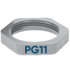 SIB G4111009 塑料锁紧螺母 PG11 灰色 7211811