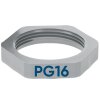 SIB G4116106 Kunststoff Gegenmutter PG16 grau 7211816