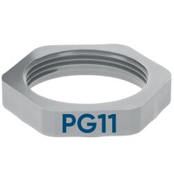 SIB G4111101 Kunststoff Gegenmutter PG11 grau 7211881