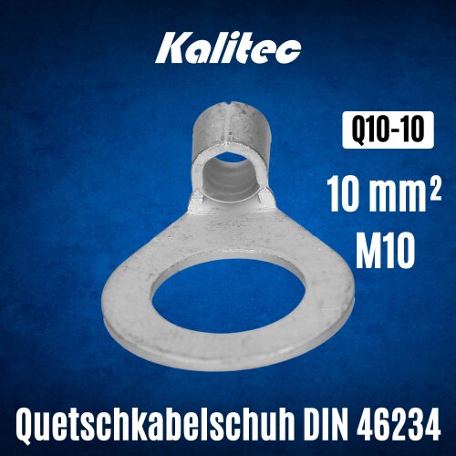 Kalitec Q10-10 Quetschkabelschuh nach DIN 46234 10mm² M10
