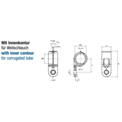 Schlemmer 9805448 fastening clip KPL polyamide 66 with inner contour NW13 M8