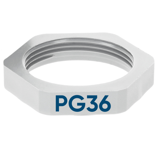 SIB G4136110 Plastová poistná matica PG36 svetlo šedá 7211888