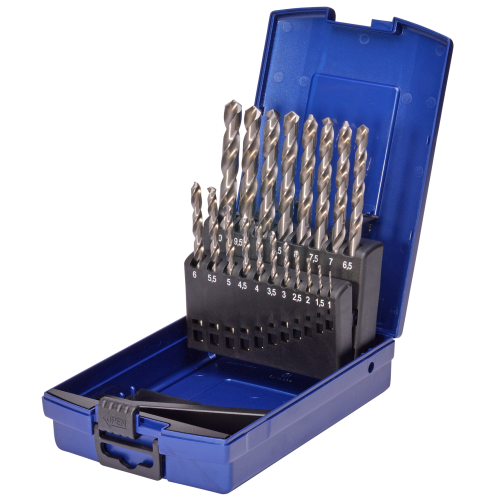 SW-Stahl 81319L sukamųjų grąžtų rinkinys, HSS-G, 1-10 mm, 19 vnt.