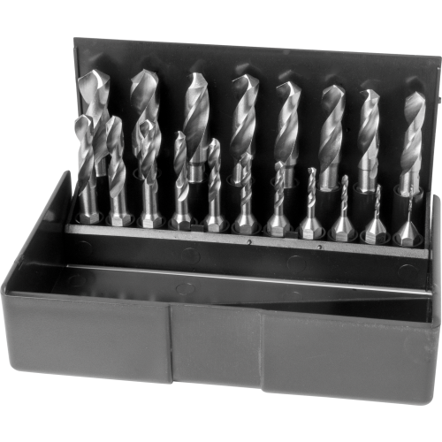 SW-Stahl 82200L spiralborrsats, HSS-G, 1-10 mm, 19 stycken