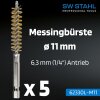 SW-Stahl 62330L-M11 medeninaste ščetke, ø 11 mm, 5 kosov