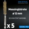 SW-Stahl 62330L-M12 mässingsborstar, ø 12 mm, 5 st.