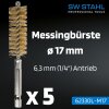 SW-Stahl 62330L-M17 真鍮ブラシ、ø 17 mm、5本