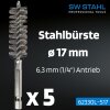SW-Stahl 62330L-S17 staalborstels, ø 17 mm, 5 stuks