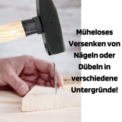 SW-Stahl 50902L Schlosserhammer, mit Stielschutz, 200 g