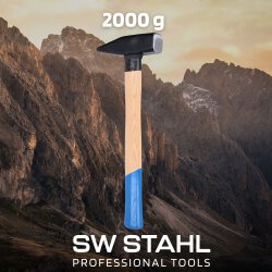 SW-Stahl 50920L Schlosserhammer, mit Stielschutz, 2.000 g
