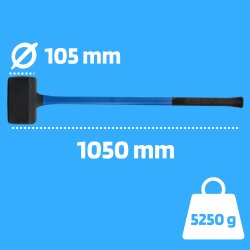 SW-Stahl 51115L soft-faced hammer, non-recoil, 5,250 g