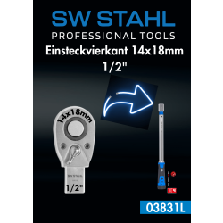 SW-Stahl 03831L Einsteck-Umschaltknarre, 1/2" Zoll
