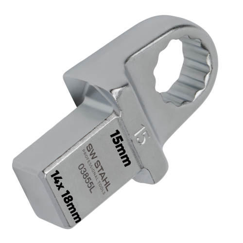 SW-Stahl 03855L Einsteck-Ringschlüssel, 15 mm