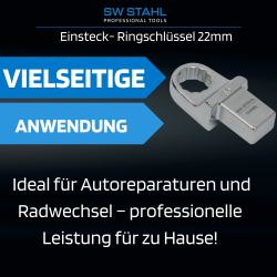 SW-Stahl 03862L Einsteck-Ringschlüssel, 22 mm