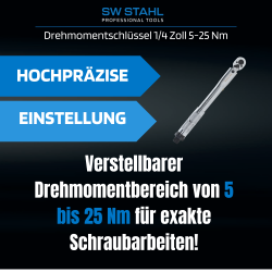 Klucz dynamometryczny SW-Stahl 03920L, 1/4" cala, 5-25 Nm