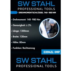 SW-Stahl 03942L-IMP Clé dynamométrique,...