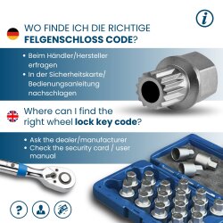 SW-Stahl 02381L-2 blocare jantă / blocare jantă adaptor BMW 31