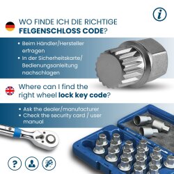 SW-Stahl 02382L-20 zaklep platišča / zaklep platišča VW adapter ABC7