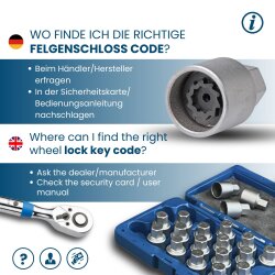 SW-Stahl 02383L-5 rim lock / rim lock VW adapter 525