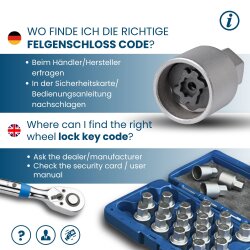 SW-Stahl 02383L-16 felglås / felglås VW adapter 536