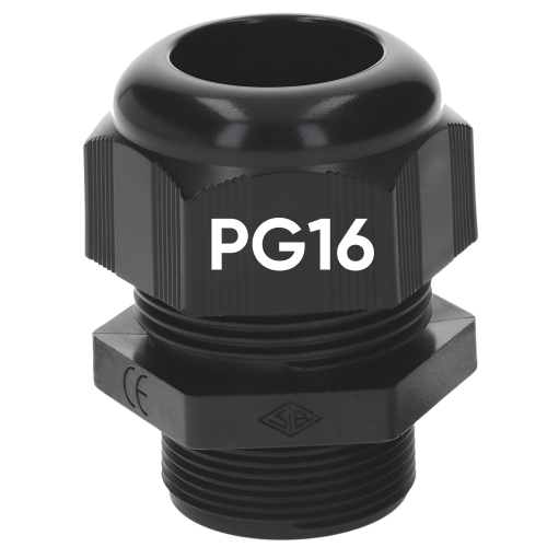 SIB F8001600 plastkabelförskruvning PG16 svart 7,0 - 14,0 mm 5308516