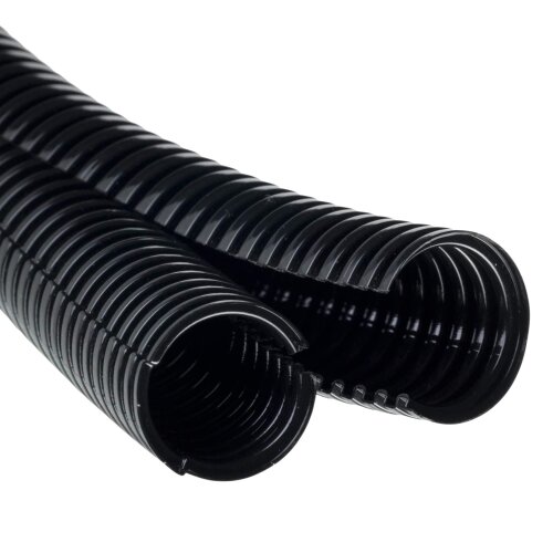 5 meter Kalitec korrugeret rør Twin NW 29 I korrugeret slange i to dele I solbølgerør I mårbeskyttelsesrør I tomrør I kabelbeskyttelse AD 34,3 mm ID 26,6 mm