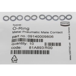 Harting part number 09140009806 O-Ring for Metal...