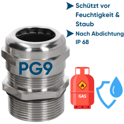 SIB C5109000 presse-étoupe en laiton PG9 long 4,0 - 9,5 mm 4220409
