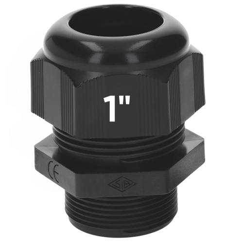 SIB F8042800 plastkabelgjennomføring 1" NPT svart 14,0 - 25,0 mm 5308923