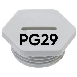 PLUG 6P PG29 PC RAL 7035