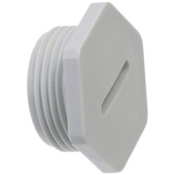 SIB G4820210 Blindstopfen sechskant M20 Kunststoff lichtgrau 7218004