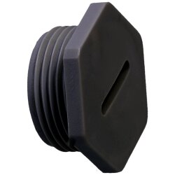SIB G4832220 Blindstopfen sechskant M32 Kunststoff schwarz