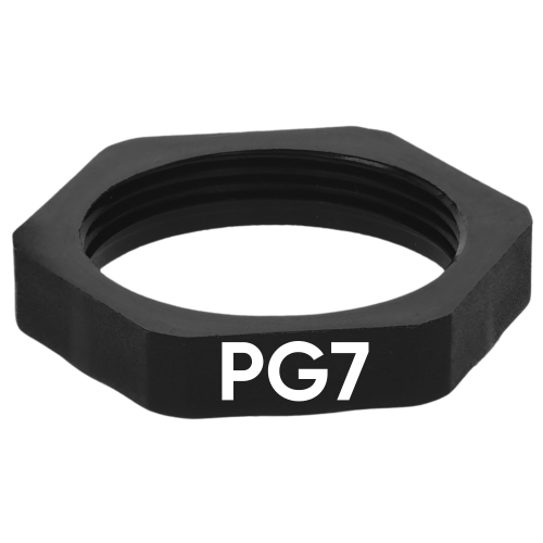 SIB H4107002 Contre-écrou en plastique PG7 noir 7211751