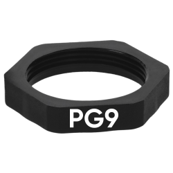 SIB H4113003 Plastikinė fiksavimo veržlė PG13 juoda 7211754