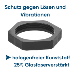 SIB H4129004 Kunststof borgmoer PG29 zwart 7211757