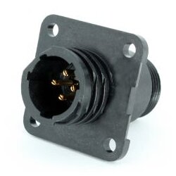 Kalitec KALI-2604B TT-Rundstecker (Buchsen-Typ) Set 4-polig mit Wandsteckdose (Stecker-Typ)