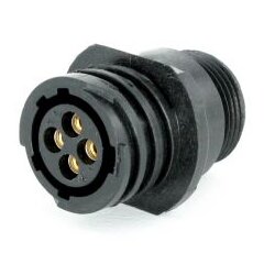 Kalitec KALI-2604C TT-Rundstecker (Stecker-Typ) Set 4-polig mit Kabelsteckdose (Buchsen-Typ)